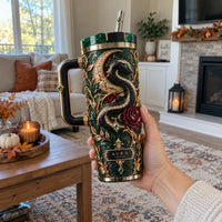 Coiled Ornament - Serpent, Rose and Gilded Restraint