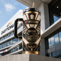 NASCAR Victory Lane - Gold, Checkered Flags and Art Deco Poise