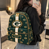 GB Monogram - Heritage Green and Gold Backpack
