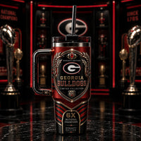 UGA Heritage Crest - Crimson and Black Tumbler Composition