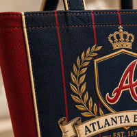 ATL Crest - Heritage Emblem Tote in Navy and Red
