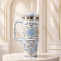 UNC - Interlocked Monogram in Porcelain and Pale Blue