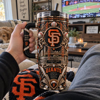 SF - Orange, Black and the Bay in Ornate Relief
