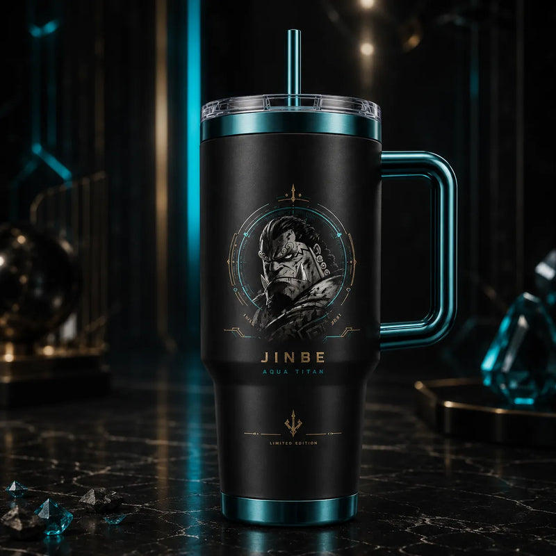 Jinbe - Aqua Titan, a Study in Teal, Gold and Stillness
