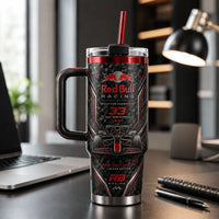 Forged Carbon and Racing Red - RBR 33 Tumbler