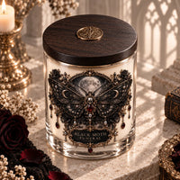 Black Moth Funeral - Gothic Moonlight Statement Candle