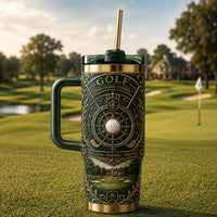 The Grand Course - Heritage Green and Gilt Tumbler