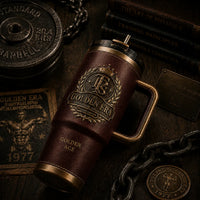 The Golden Era Crest - A Heritage Tumbler with Quiet Authority