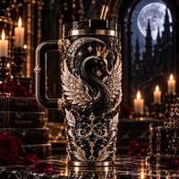Grace in Shadows - Crowned Swan Baroque Tumbler