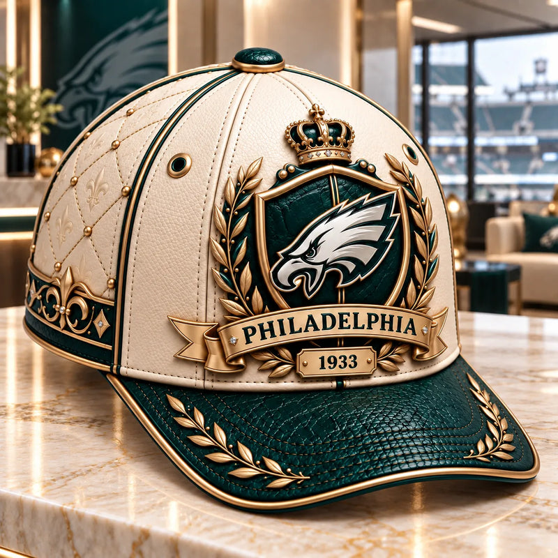 PHI Crest Study - Ivory Crown, Emerald Brim Cap