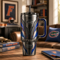 FLA Armor Plating - Gator Emblem Tumbler in Gunmetal Blue