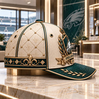 PHI Crest Study - Ivory Crown, Emerald Brim Cap