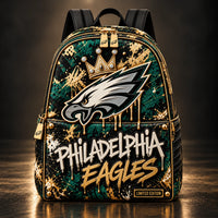 PHI Gold Drip - Crowned Eagle Graphic Backpack