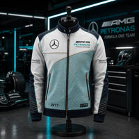 Paddock Calm - AMG Teal and White Panel Jacket