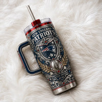 NE - Crest, Scrollwork and Stadium Blue Detail